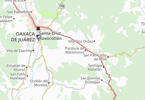 Karte Stadtplan San Juan Guelavía