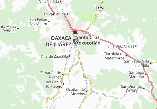 Karte Stadtplan San Bartolo Coyotepec