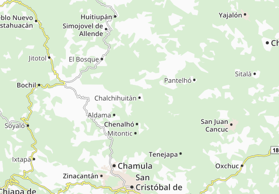 Kaart Plattegrond Chalchihuitán