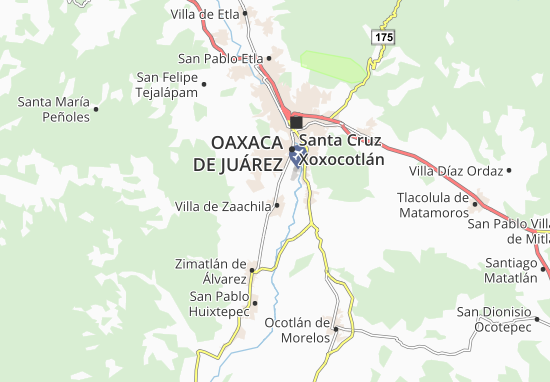 Kaart Plattegrond San Raymundo Jalpan