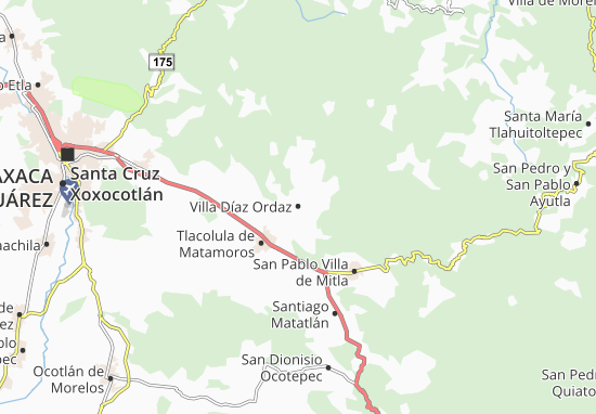 Kaart Plattegrond Villa Díaz Ordaz