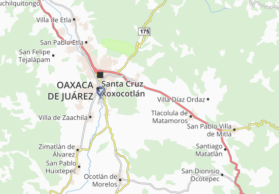 Karte Stadtplan Rojas de Cuauhtémoc
