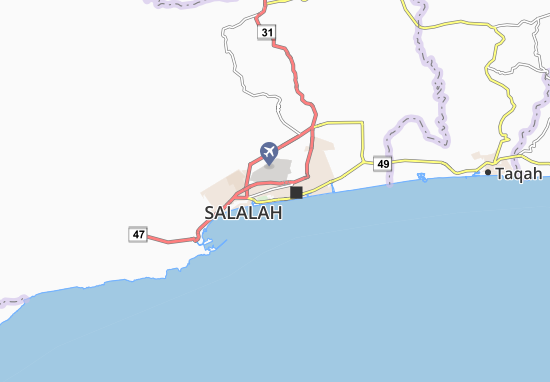 Karte Stadtplan Salalah East