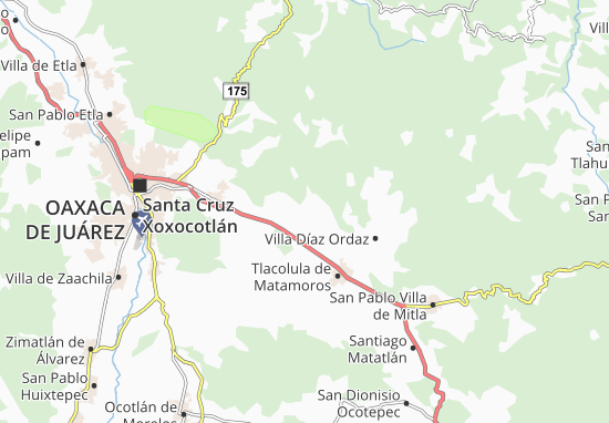 Karte Stadtplan Teotitlán del Valle