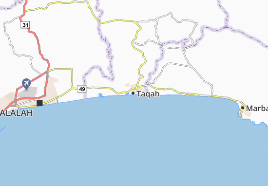 Karte Stadtplan Taqah
