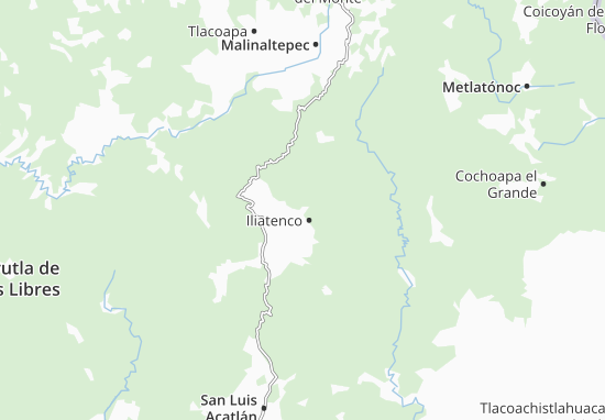 Mapa Iliatenco