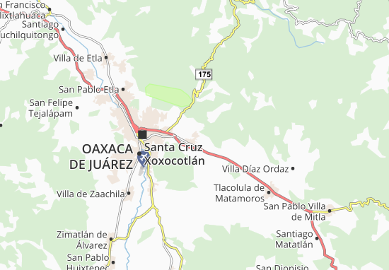 Kaart Plattegrond Santo Domingo Tomaltepec