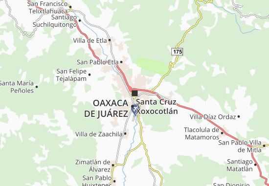Kaart Plattegrond Oaxaca de Juárez