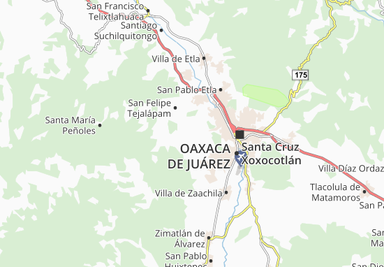 Kaart Plattegrond San Pedro Ixtlahuaca