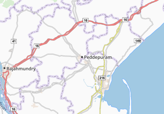 Karte Stadtplan Peddepuram
