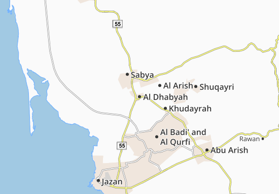 Kaart Plattegrond Al Dhabyah