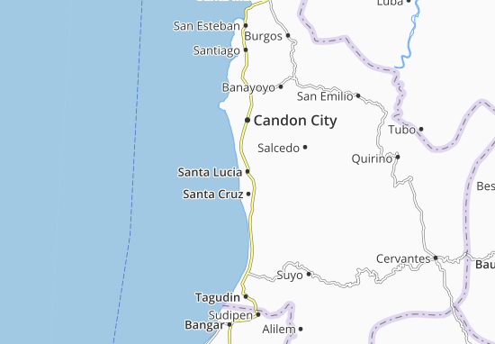 Karte Stadtplan Santa Lucia