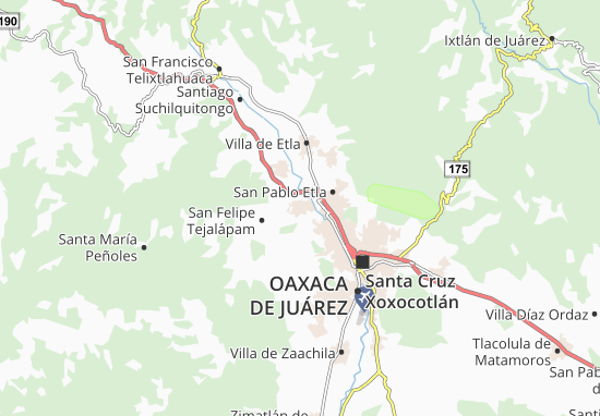Mapa San Lorenzo Cacaotepec