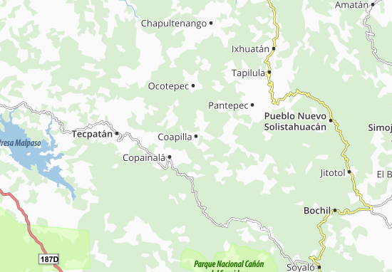 Karte Stadtplan Coapilla