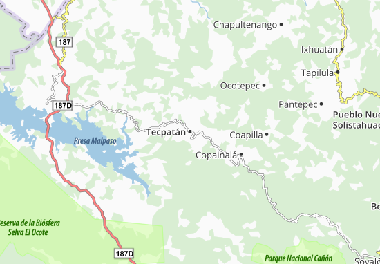 Kaart Plattegrond Tecpatán