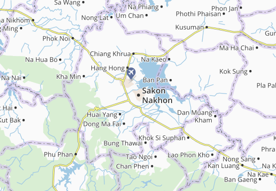 Carte-Plan Sakon Nakhon