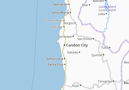 Karte Stadtplan Candon City