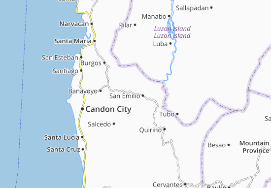 Karte Stadtplan San Emilio