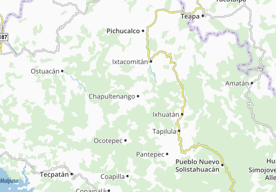 Kaart Plattegrond Chapultenango