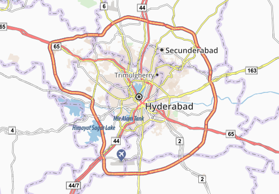 Kaart Plattegrond Hyderabad