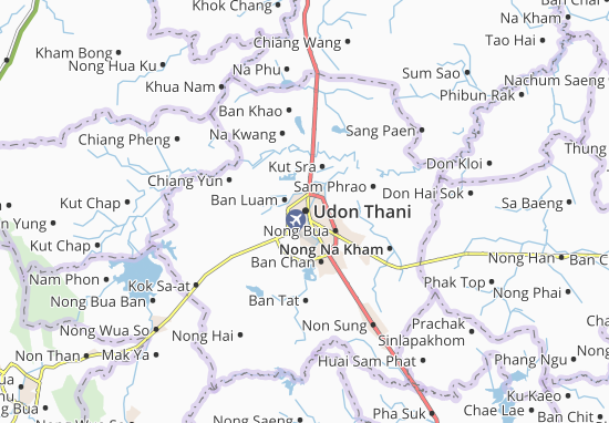 Karte Stadtplan Udon Thani