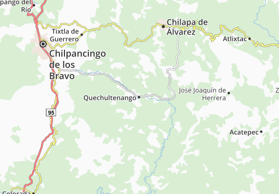 Karte Stadtplan Quechultenango