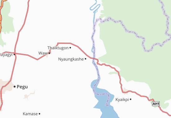 Kaart Plattegrond Nyaungkashe