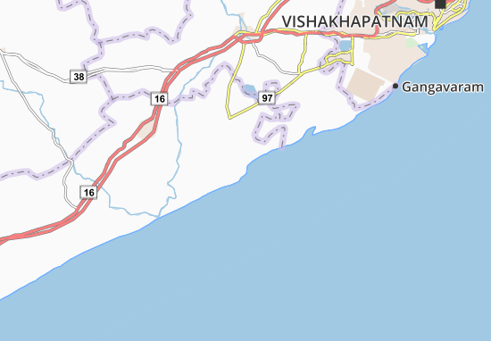 Karte Stadtplan Pudimadaka