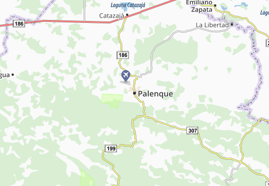 Karte Stadtplan Palenque