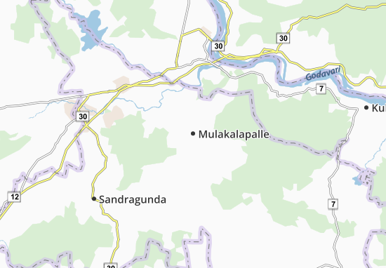 Karte Stadtplan Mulakalapalle
