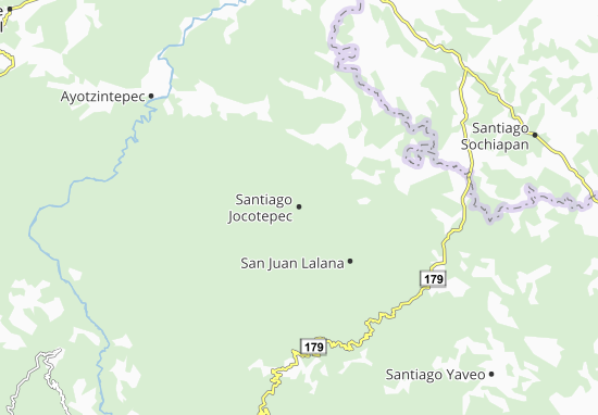Karte Stadtplan Santiago Jocotepec