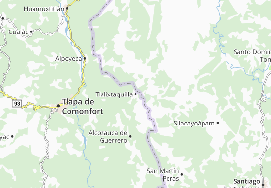 Kaart Plattegrond Tlalixtaquilla
