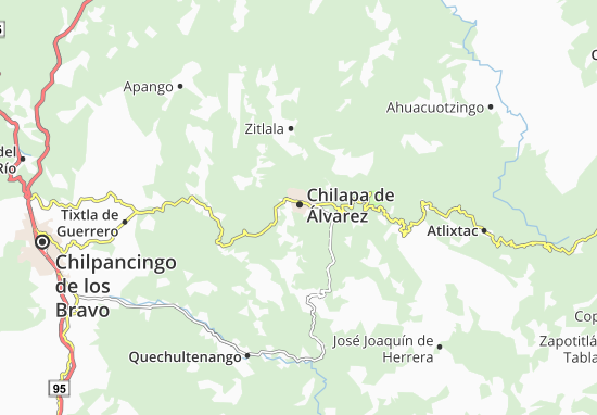 Kaart Plattegrond Chilapa de Álvarez