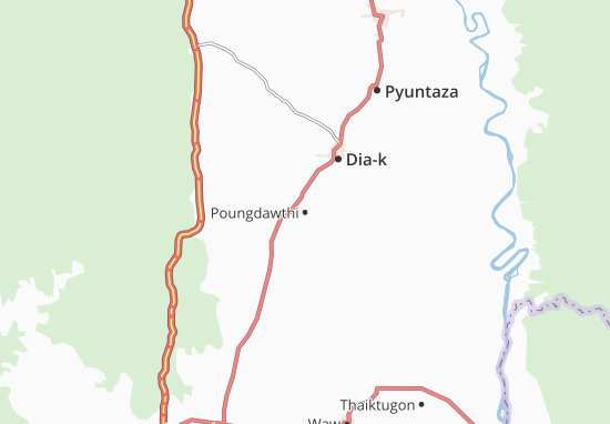 Kaart Plattegrond Poungdawthi