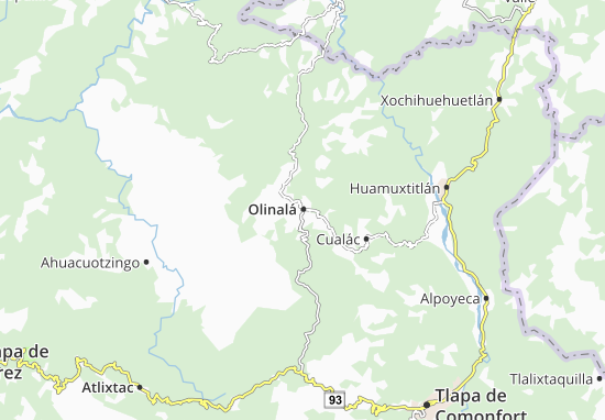 Karte Stadtplan Olinalá