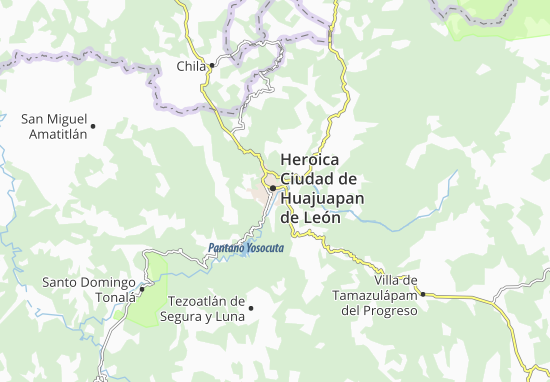 Karte Stadtplan Heroica Ciudad de Huajuapan de León