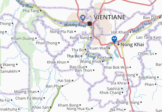 Karte Stadtplan Tha Bo