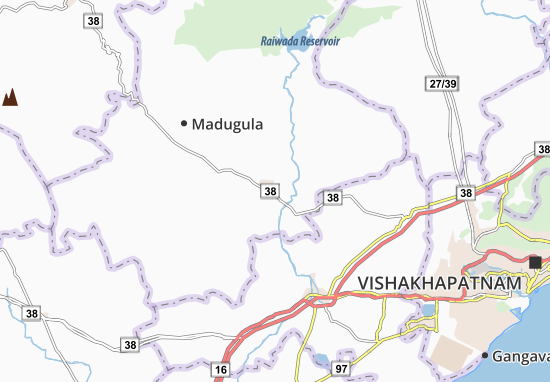 Kaart Plattegrond Chodavaram