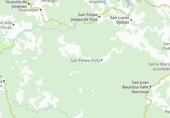 Kaart Plattegrond San Juan Bautista Tlacoatzintepec