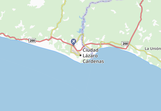 Karte Stadtplan Ciudad Lázaro Cárdenas