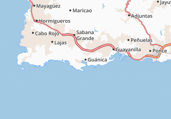 Kaart Plattegrond Guánica