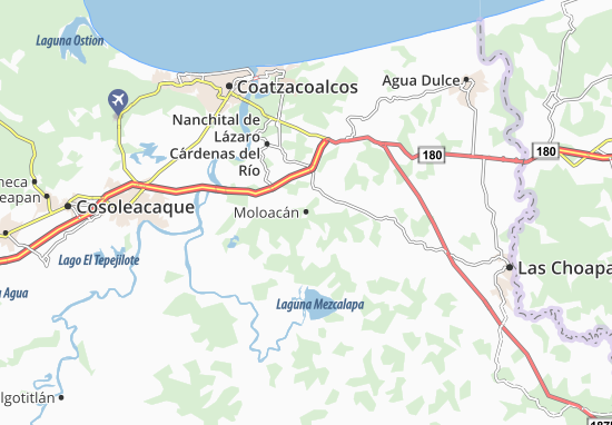 Karte Stadtplan Moloacán