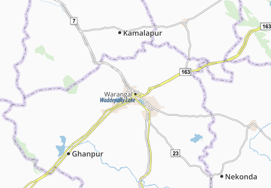 Karte Stadtplan Warangal