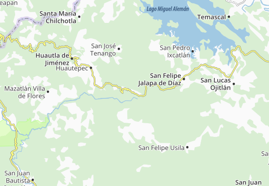 Kaart Plattegrond San Bartolomé Ayautla