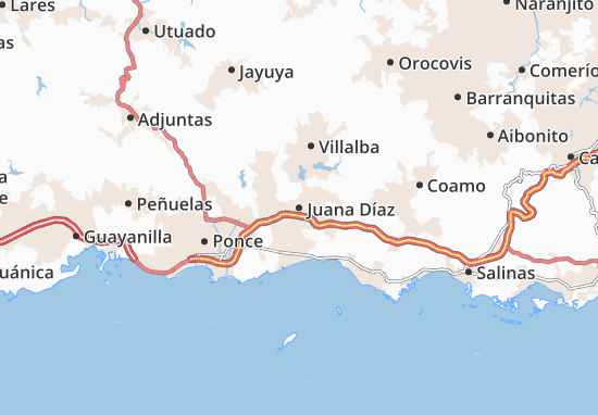 Juana Díaz Map
