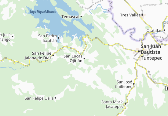 Kaart Plattegrond San Lucas Ojitlán
