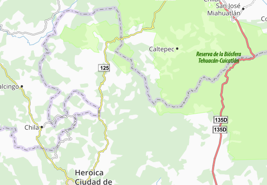 Santa Catarina Zapoquila Map