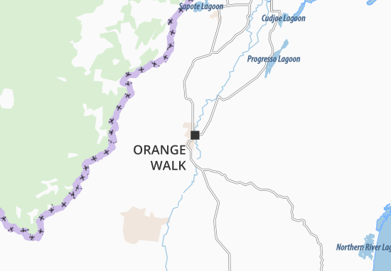 Carte-Plan Orange Walk
