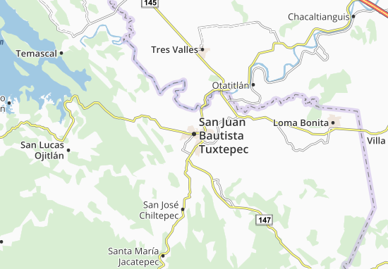 Karte Stadtplan San Juan Bautista Tuxtepec
