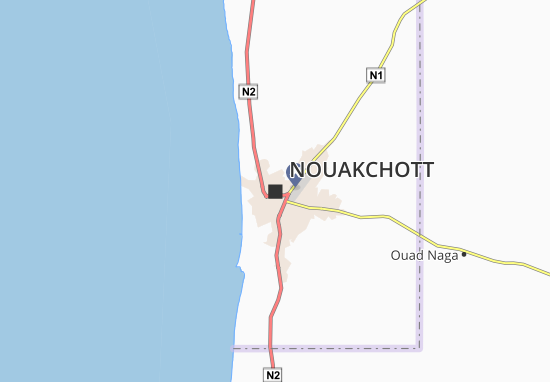 Kaart Plattegrond Nouakchott